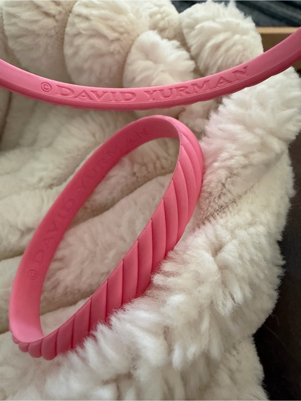 David Yurman rubber breast cancer bracelets - Picture 4 of 6